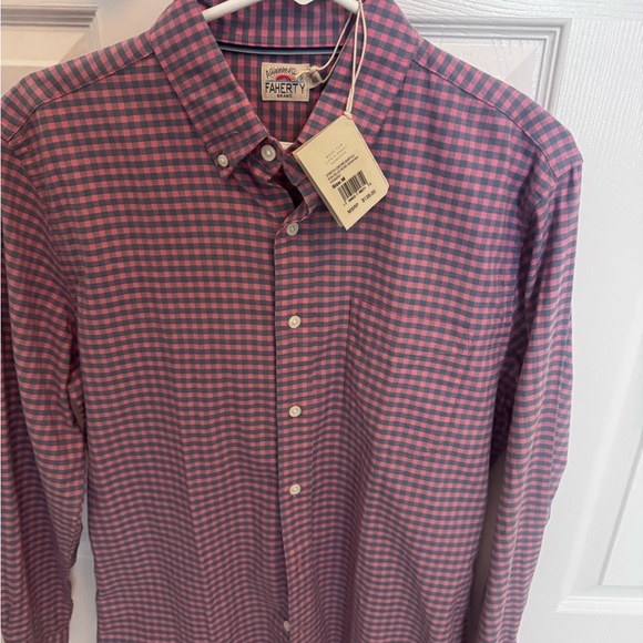 Faherty Other - Faherty Men's Casual Red and Blue Plaid Shirt